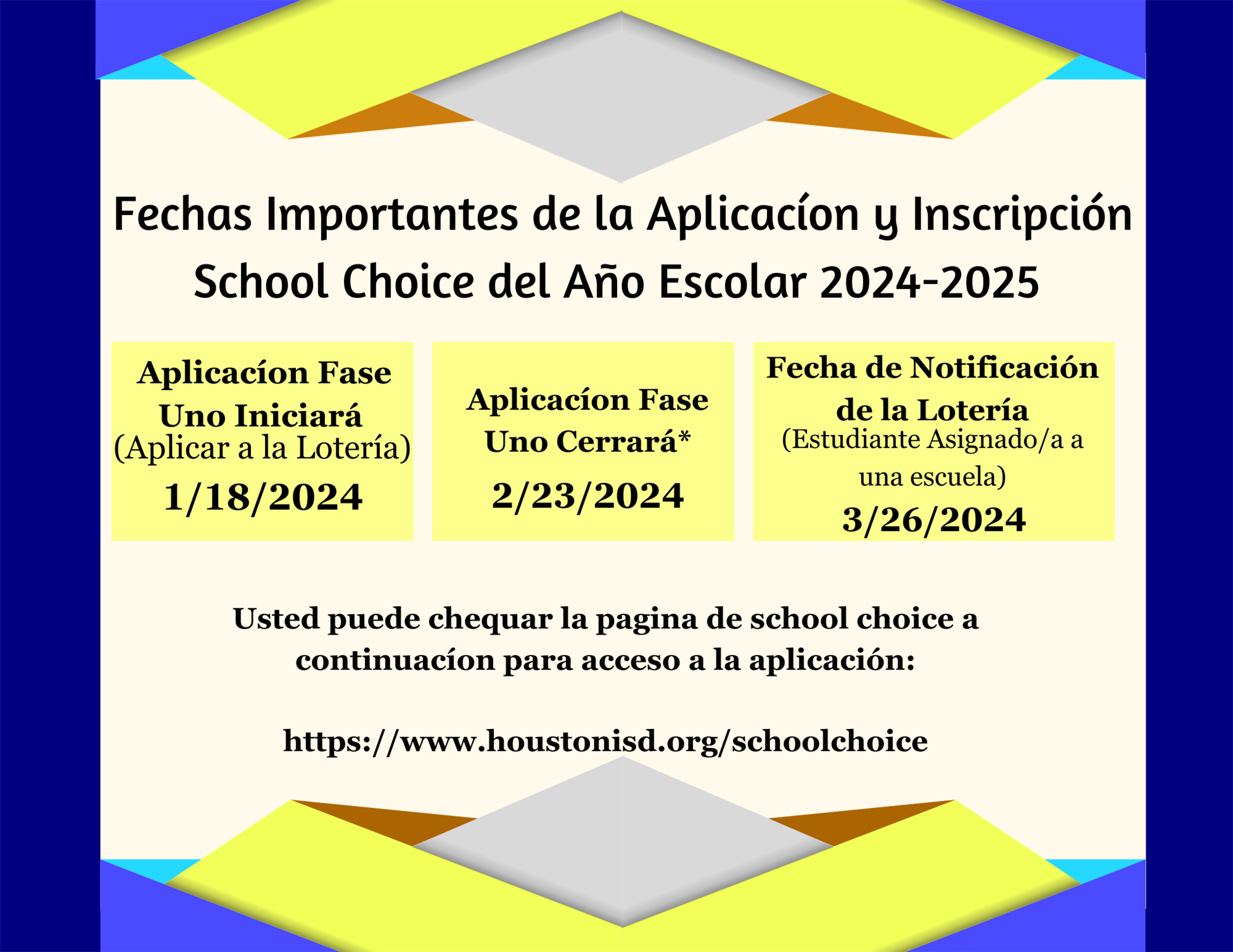 Admissions / 20242025 School Choice Application Dates